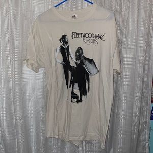Thrifted Fleetwood Mac cream colored t shirt